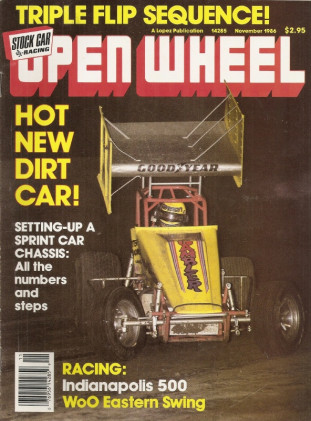 OPEN WHEEL 1986 NOV - DAVE HUMPHRY, CLARK DRAKE, ZIGGY ZIEGLER, LOUIS MEYER